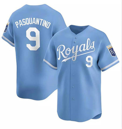 Kansas City Royals #9 Vinnie Pasquantino Light Blue MIKSHPS Alternate Limited Stitched Jersey