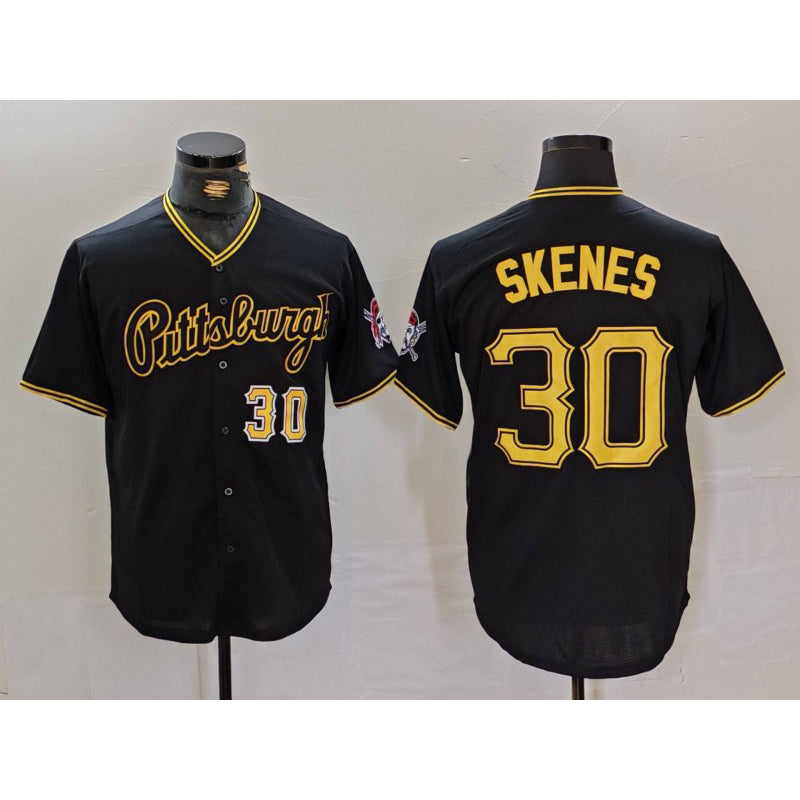 Pittsburgh Pirates #30 Paul Skenes Black MIKSHPS Cool Base Jersey