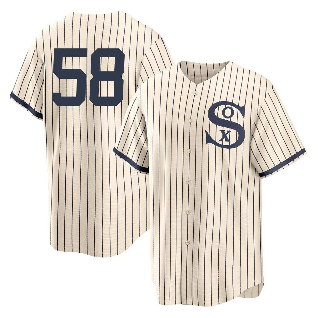 Chicago White Sox #58 Seranthony Dominguez Player Cream MIKSHPS Field of Dreams Home Game Stitched Jerseys