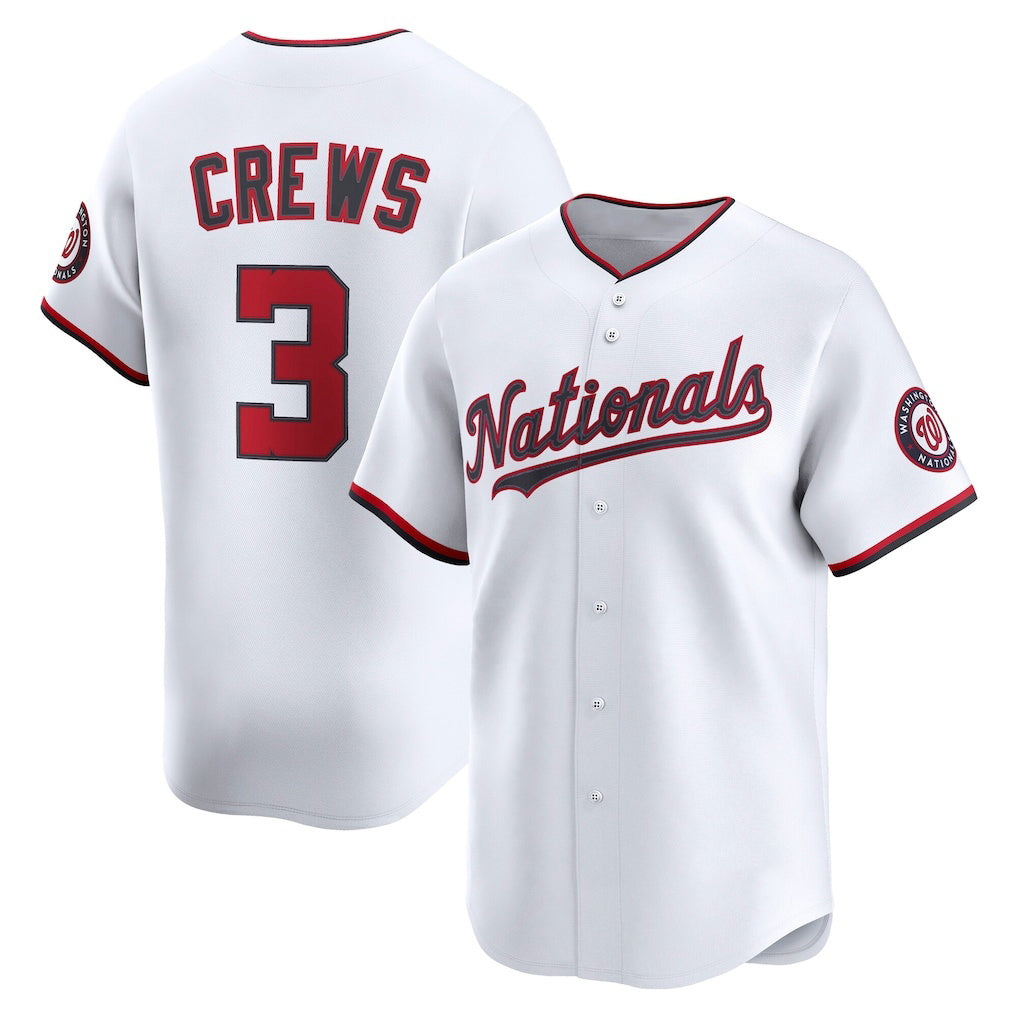 Washington Nationals #3 Dylan Crews White MIKSHPS Home Limited Player Jersey