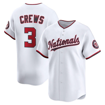Washington Nationals #3 Dylan Crews White MIKSHPS Home Limited Player Jersey