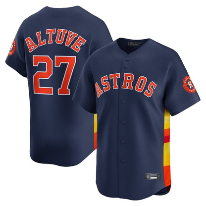 Houston Astros #27 Yainer Diaz Player Navy MIKSHPS Home Limited Stitched Jerseys
