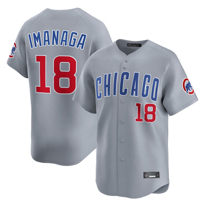 Chicago Cubs #18 Shota Imanaga Player Gray MIKSHPS Road Limited Home Stitched Jerseys