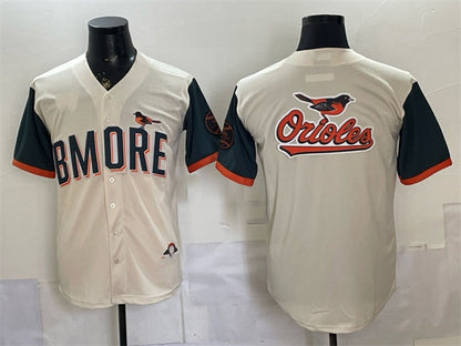 Baltimore Orioles Team Big Logo Natural MIKSHPS 2026 City Connect Stadium Stitched Jersey