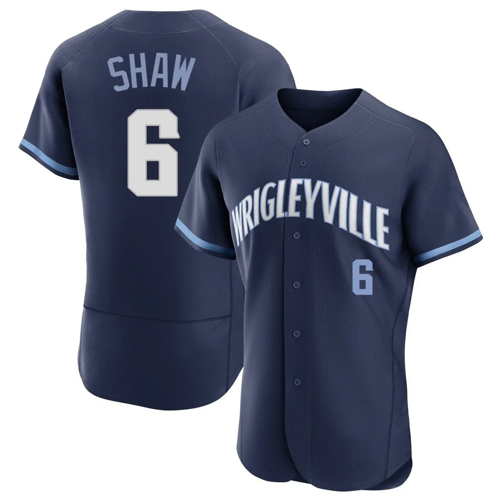 Chicago Cubs #6 Matt Shaw Player Navy MIKSHPS City Connect Limited Elite Home Stitched Jerseys