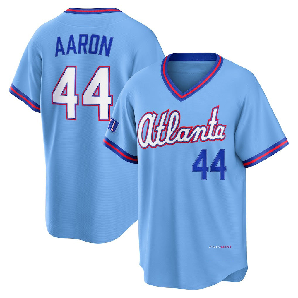 Atlanta Braves #44 Hank Aaron Powder Blue MIKSHPS 2026 City Connect Stadium Jersey