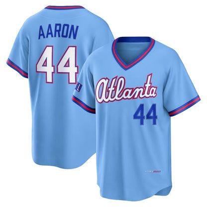 Atlanta Braves #44 Hank Aaron Powder Blue MIKSHPS 2026 City Connect Stadium Jersey