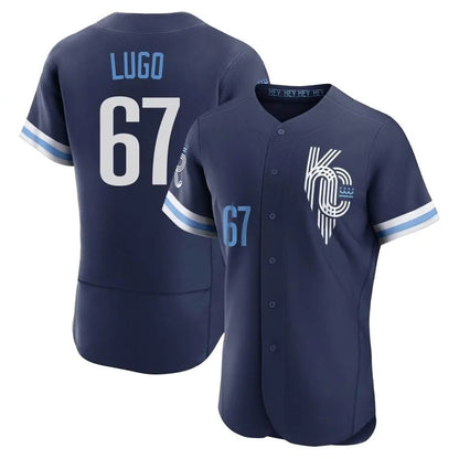 Kansas City Royals #67 Seth Lugo Player Navy MIKSHPS City Connect Limited Elite Home Stitched Jerseys