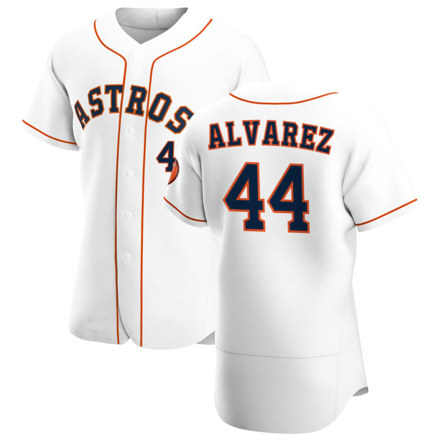 Houston Astros #44 Yordan Alvarez White MIKSHPS Home 2020 Authentic Player Jersey