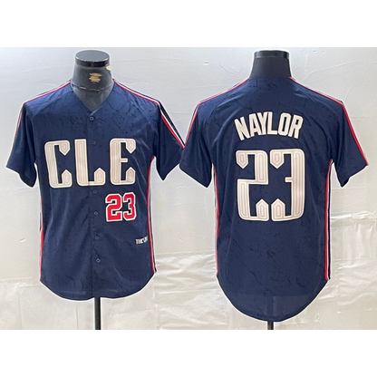 Cleveland Guardians #23 Josh Naylor Number Navy MIKSHPS 2024 City Connect Limited Stitched Jersey
