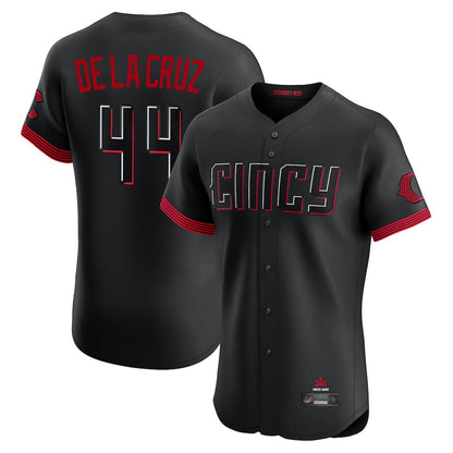 Cincinnati Reds #44 Elly De La Cruz Player Black MIKSHPS City Connect Limited Elite Home Stitched Jerseys