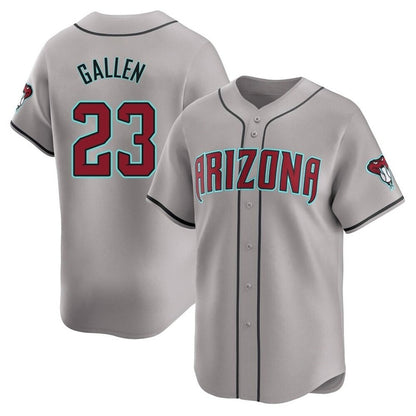Arizona Diamondbacks #23 Zac Gallen Player Gray MIKSHPS Road Limited Home Game Stitched Jerseys