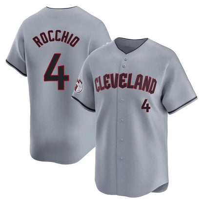 Cleveland Guardians #4 Brayan Rocchio Player Gray MIKSHPS Road Limited Home Stitched Jerseys