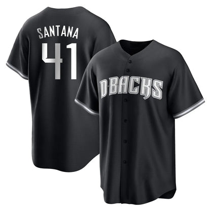 Arizona Diamondbacks #41 Carlos Santana Player Black MIKSHPS Game Home Stitched Jerseys
