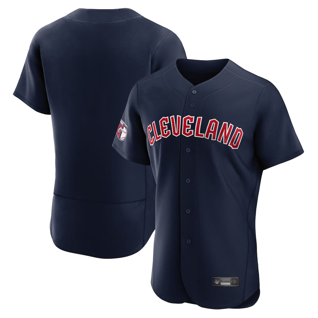 Cleveland Guardians Blank Player Navy MIKSHPS Limited Elite Home Game Stitched Jerseys