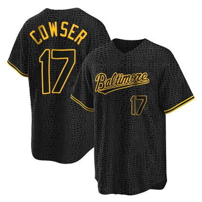 Baltimore Orioles #17 Colton Cowser Player Black MIKSHPS Snake Skin City Home Game Stitched Jerseys