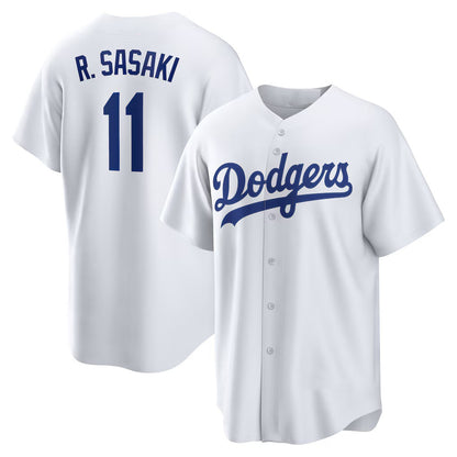 Los Angeles Dodgers #11 R¨­ki Sasaki White MIKSHPS Home Replica Jersey