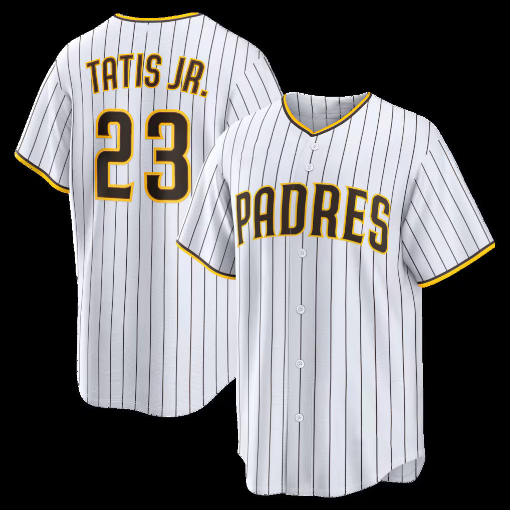 San Diego Padres #23 Fernando Tatis Jr. White MIKSHPS Home Replica Player Jersey