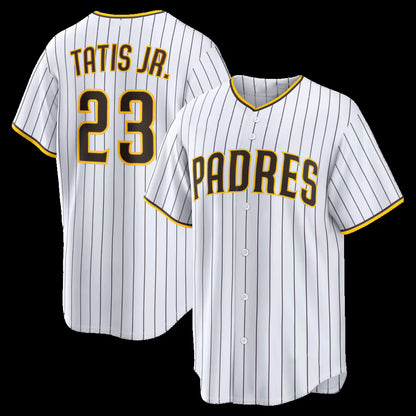 San Diego Padres #23 Fernando Tatis Jr. White MIKSHPS Home Replica Player Jersey