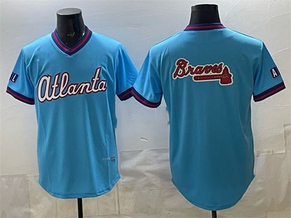 Atlanta Braves Team Big Logo Powder Blue MIKSHPS 2026 City Connect Stadium Stitched Jersey