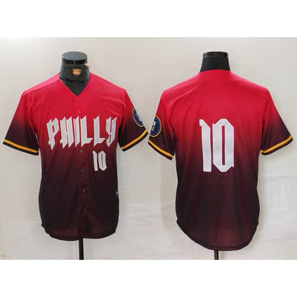 Philadelphia Phillies #10 JT Realmuto Red MIKSHPS 2024 City Connect Limited Stitched Jersey 3