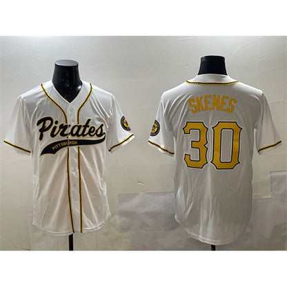 Pittsburgh Pirates #30 Paul Skenes White MIKSHPS Cool Base Stitched Jersey