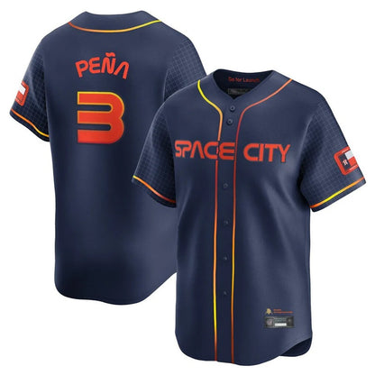 Houston Astros #3 Jeremy Pena Player Navy MIKSHPS City Connect Home Limited Stitched Jerseys