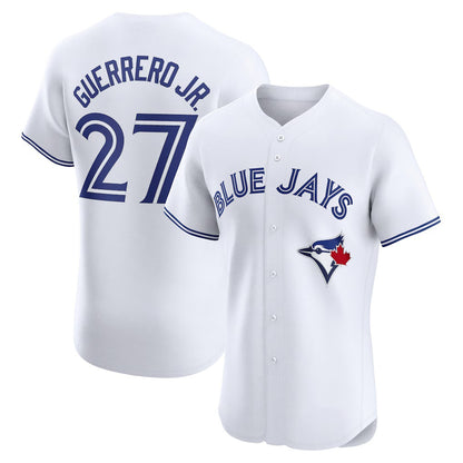 Toronto Blue Jays #27 Vladimir Guerrero Jr. White MIKSHPS Home Elite Player Jersey