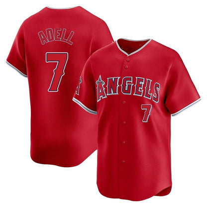 Los Angeles Angels #7 Jo Adell Player Red MIKSHPS Home Limited Stitched Jerseys