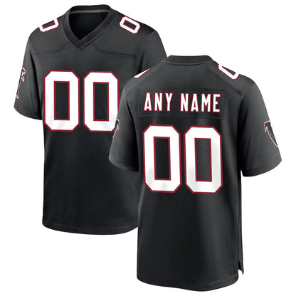 Custom A.Falcons Black MIKSHPS Throwback Game Jersey