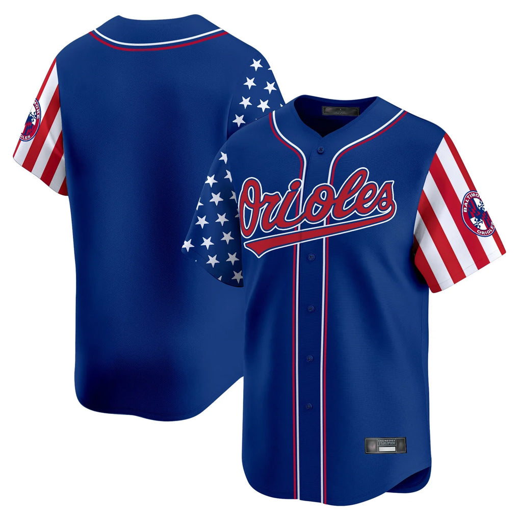 Baltimore Orioles Royal MIKSHPS Independence Day Vapor Premier Limited Home Game Blank Player Stitched Jerseys