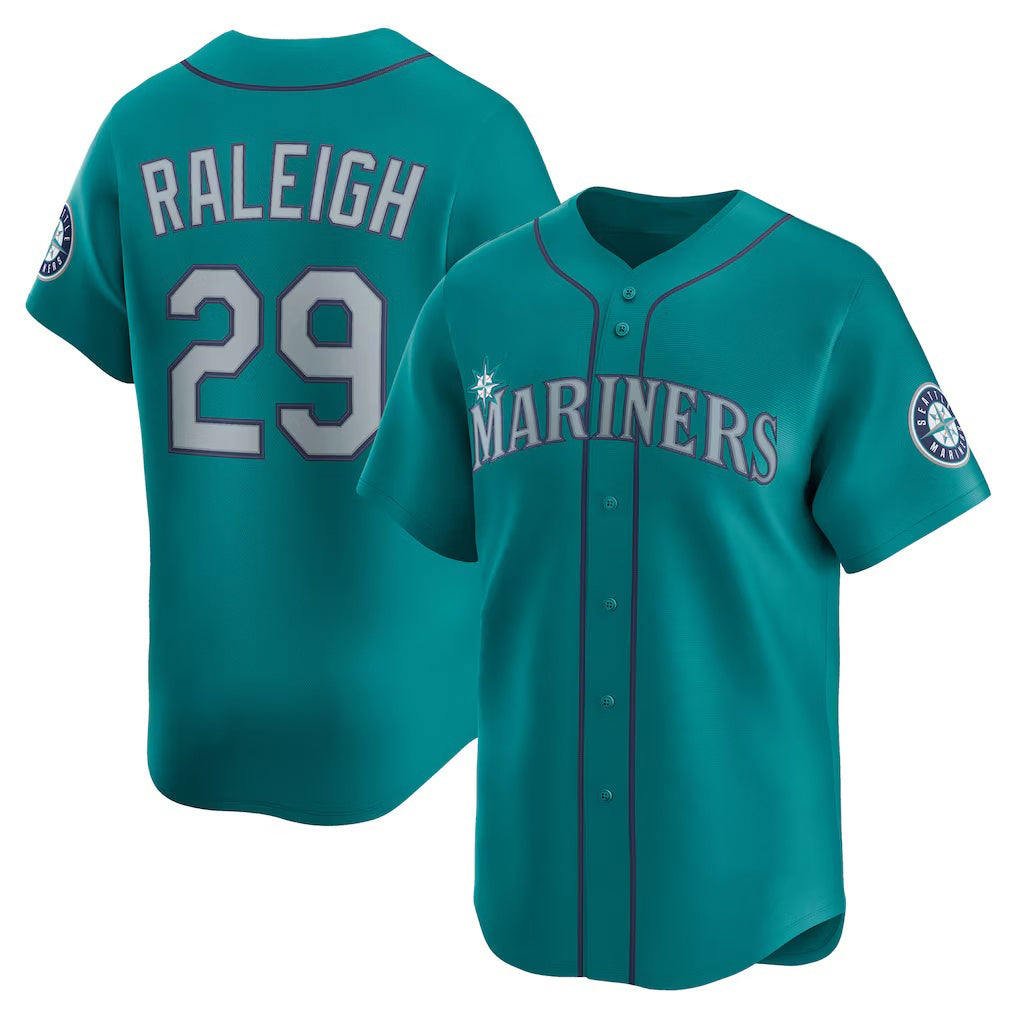 Seattle Mariners #29 Cal Raleigh Teal MIKSHPS Alternate Limited Jersey