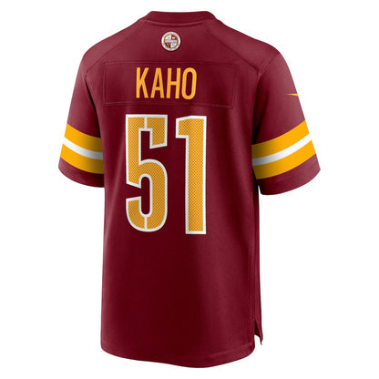 W.Commanders #51 Ale Kaho Burgundy MIKSHPS Team Game Jersey