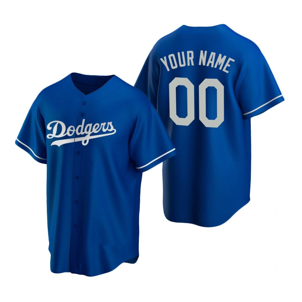 Custom Los Angeles Dodgers Royal MIKSHPS Stitched Cool Base Jersey