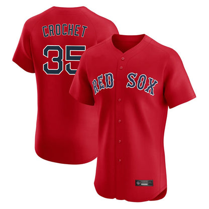 Boston Red Sox #35 Garrett Crochet Player Red MIKSHPS Limited Elite Home Game Stitched Jerseys1