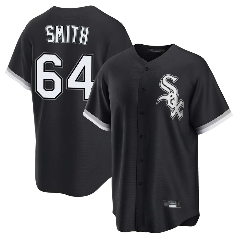 Chicago White Sox #64 Shane Smith Player Black MIKSHPS Home Game Stitched Jerseys
