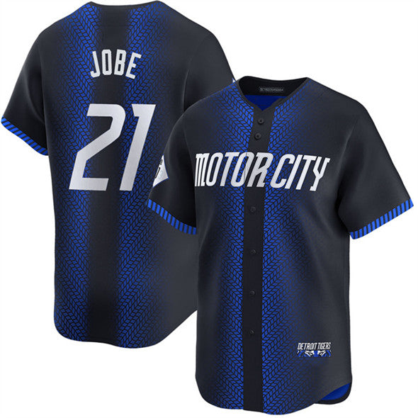 Detroit Tigers #21 Jackson Jobe Navy MIKSHPS City Connect Cool Base Stitched Jersey