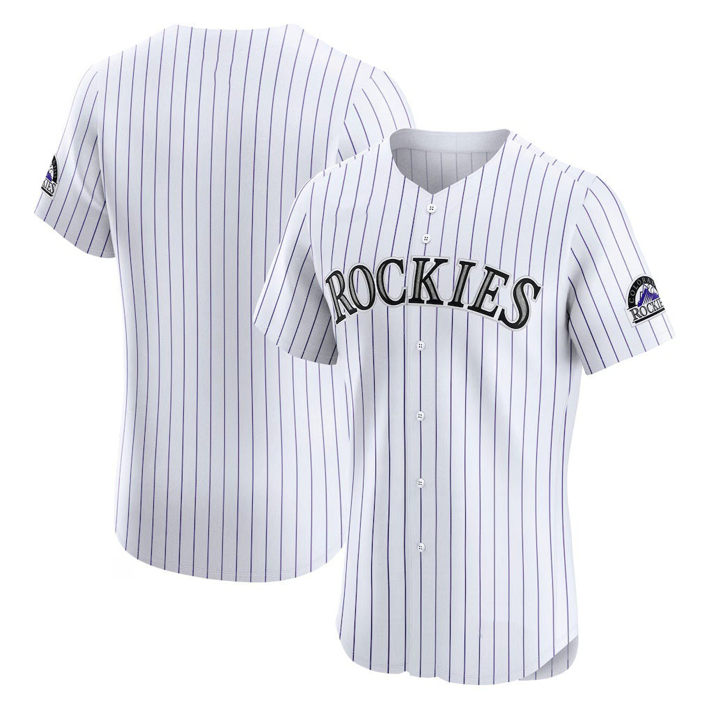 Colorado Rockies White MIKSHPS Home Elite Jersey