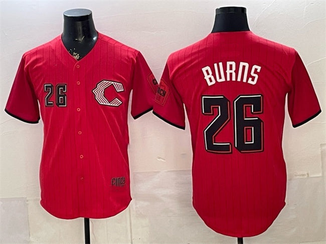Cincinnati Reds #26 Chase Burns Red MIKSHPS 2026 City Connect Stadium Stitched Jersey