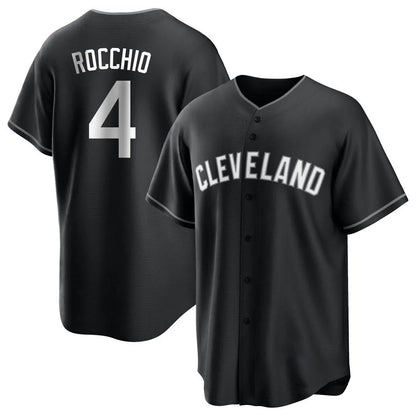 Cleveland Guardians #4 Brayan Rocchio Player Black MIKSHPS Home Game Stitched Jerseys