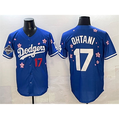Los Angeles Dodgers #17 Shohei Ohtani Royal MIKSHPS 2025 World Series Champions Patch Tokyo Series Limited Stitched Jersey