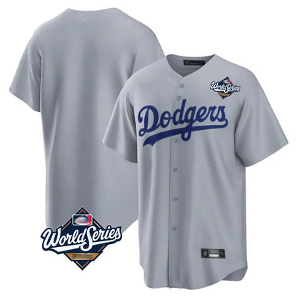 Los Angeles Dodgers Blank Player Gray MIKSHPS Game Home World Series Stitched Jerseys