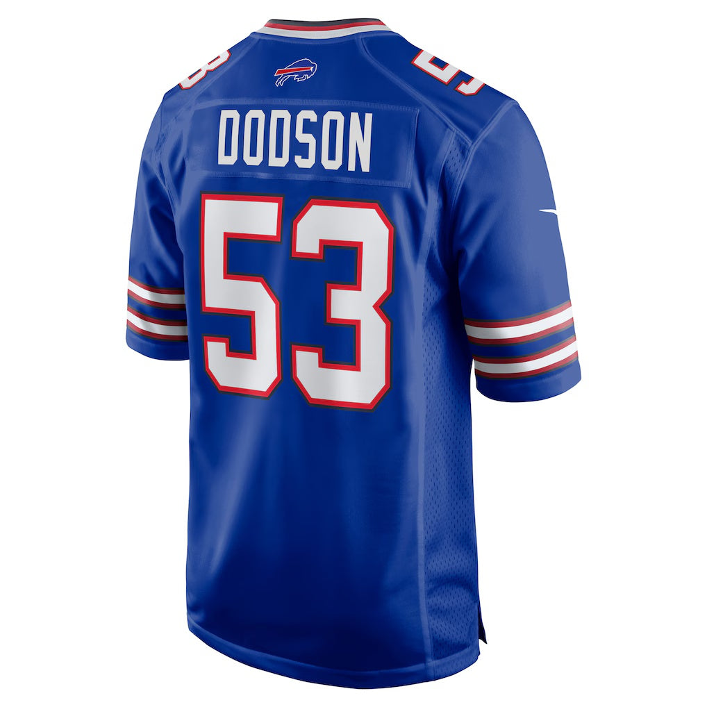 B.Bills #53 Tyrel Dodson Royal MIKSHPS Game Player Jersey