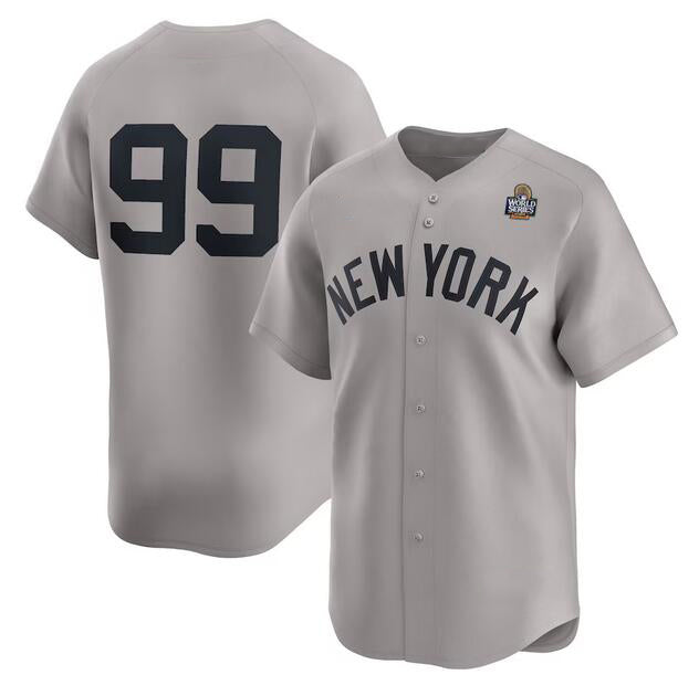 New York Yankees #99 Aaron Judge Gray MIKSHPS 2024 World Series Limited Stitched Jersey
