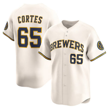 Milwaukee Brewers #65 Nestor Cortes Cream MIKSHPS Home Limited Player Jersey