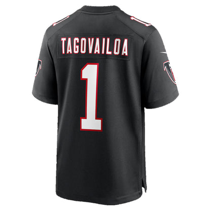 A.Falcons #1 Tua Tagovailoa Black MIKSHPS Alternate Game Jersey