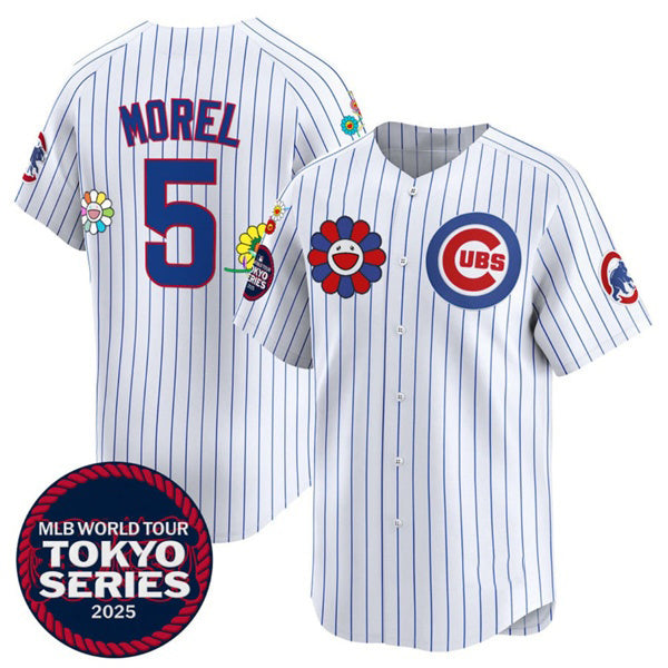 Chicago Cubs #5 Christopher Morel White MIKSHPS 2025 Tokyo Series Limited Stitched Jersey