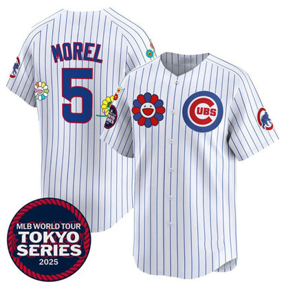 Chicago Cubs #5 Christopher Morel White MIKSHPS 2025 Tokyo Series Limited Stitched Jersey
