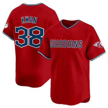 Cleveland Guardians #38 Steven Kwan Red MIKSHPS Alternate Limited Stitched Jersey