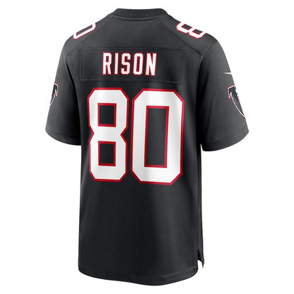 A.Falcons #80 Andre Rison Black MIKSHPS Retired Player Jersey